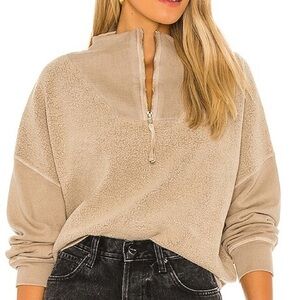The GREAT trail half zip pullover tan XS